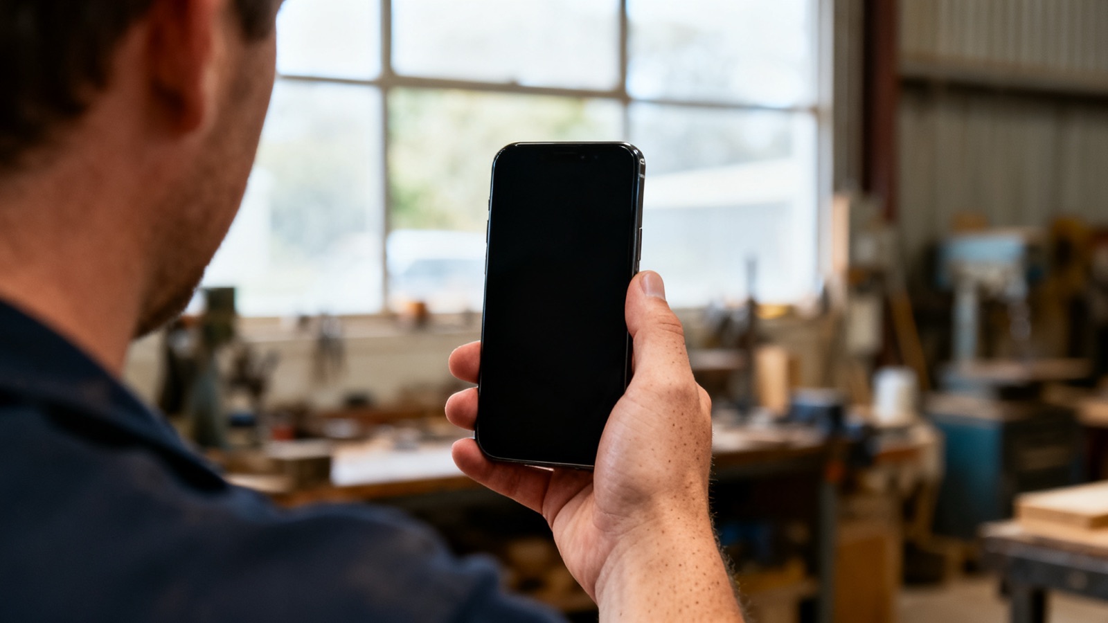 A smartphone displaying a Google Business Profile with five-star reviews